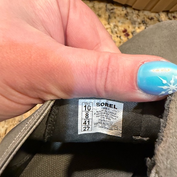 Sorel Evie II Gray Ankle Boots - Picture 6 of 7